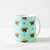 Mops Tasse Minze (VorderseiteRechts)