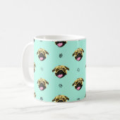 Mops Tasse Minze (Vorderseite Links)
