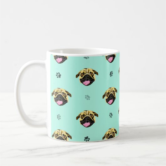Mops Tasse Minze (Links)