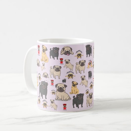 Mops Tasse Mops Kaffee Tasse Bestes Geschenk für M (Vorderseite Links)