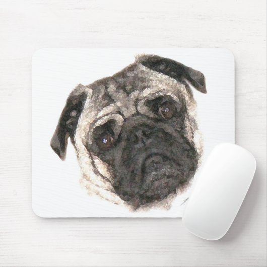 Mops Tasse Mousepad (Mit Mouse)
