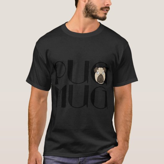 Mops-Tasse T-Shirt (Vorderseite)