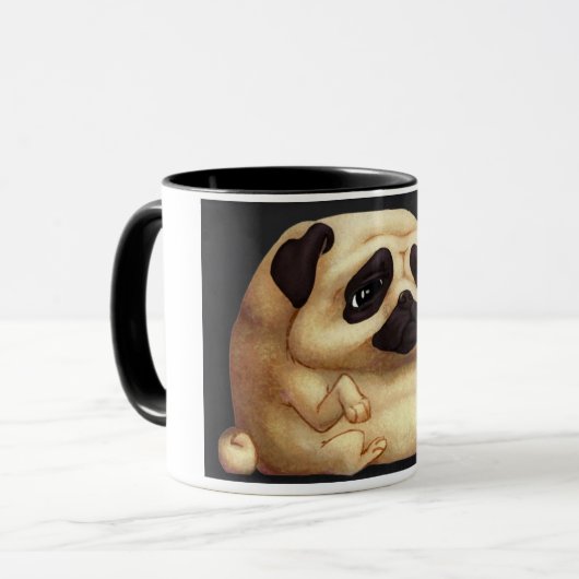 Mops-Tasse Tasse (Vorderseite Links)