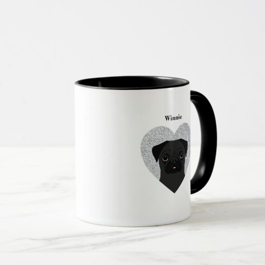 Mops-Tasse Tasse (VorderseiteRechts)