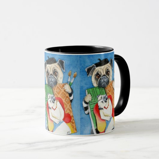 Mops-Tasse Tasse (VorderseiteRechts)