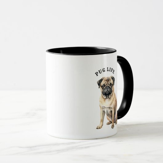 Mops-Tasse Tasse (VorderseiteRechts)