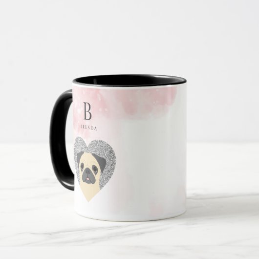 Mops-Tasse Tasse (Vorderseite Links)