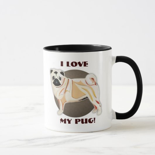 Mops-Tasse Tasse (Rechts)