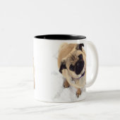 Mops-Tasse Zweifarbige Tasse (VorderseiteRechts)