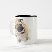 Mops-Tasse Zweifarbige Tasse (Vorderseite Links)