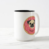 Mops-Tasse Zweifarbige Tasse (VorderseiteRechts)