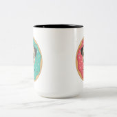 Mops-Tasse Zweifarbige Tasse (Mittel)