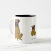 Mops-Tasse Zweifarbige Tasse (Vorderseite Links)