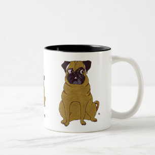 Mops-Tasse Zweifarbige Tasse