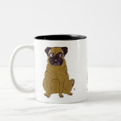 Mops-Tasse Zweifarbige Tasse (Links)
