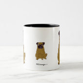 Mops-Tasse Zweifarbige Tasse (Mittel)