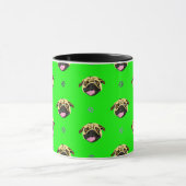 Mops-Tassen-Grün Tasse (Zentrum)