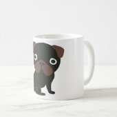 Mops-Tassen-Schwarzes Kaffeetasse (VorderseiteRechts)