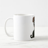 Mops-Tassen-Schwarzes Kaffeetasse (Links)