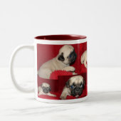 Mops-Tassen Zweifarbige Tasse (Links)