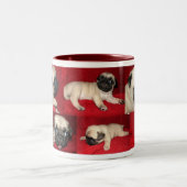 Mops-Tassen Zweifarbige Tasse (Mittel)