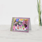 Mops-Tee-Party Karte (Vorderseite)