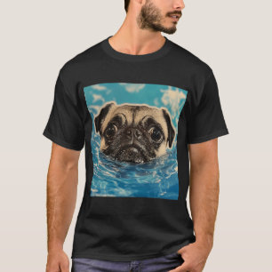 Mops-Teetasse und Teeblätter T-Shirt