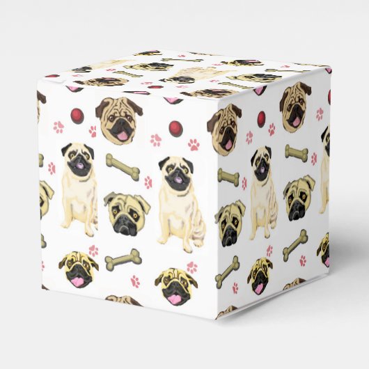 Mops Themed Gefälligkeitsboxen Geschenkschachtel (Vorderseite)