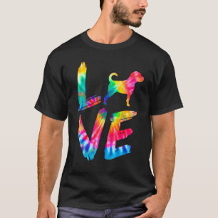 Mops-Tie-Dye-Liebe-Hund-Mama-Papa T-Shirt