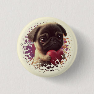 Mops, Tier, Natur Button