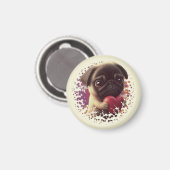 Mops, Tier, Natur Magnet (Vorderseite/Rückseite)