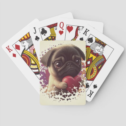 Mops, Tier, Natur Spielkarten (Rückseite)
