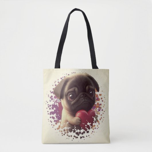 Mops, Tier, Natur Tasche (Vorderseite)