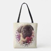 Mops, Tier, Natur Tasche (Rückseite)