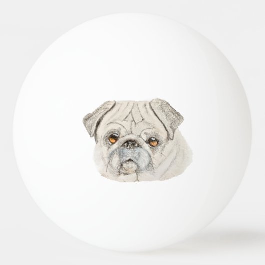 Mops Tischtennisball (Vorderseite)