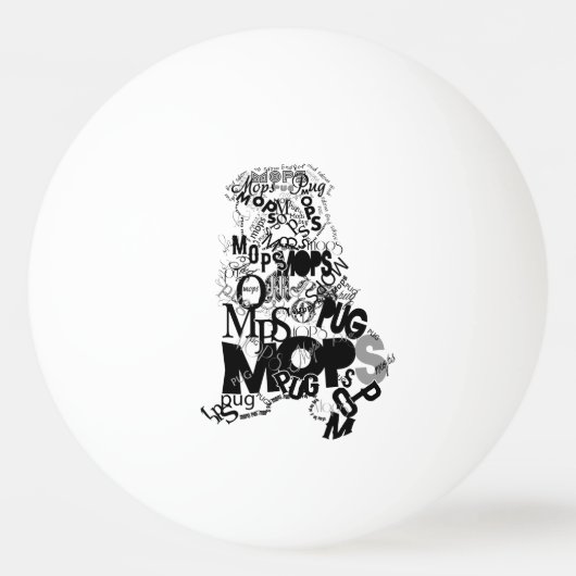 Mops Tischtennisball (Vorderseite)
