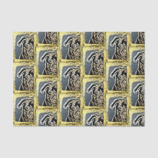 Mops-Tissue-Papier Seidenpapier (Vorderseite)