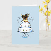 Mops-Torte-Trick Karte (Gelbe Blume)