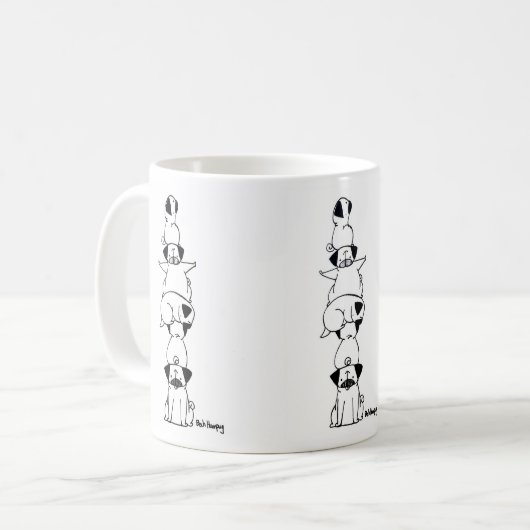 Mops-Totem Kaffeetasse (Vorderseite Links)