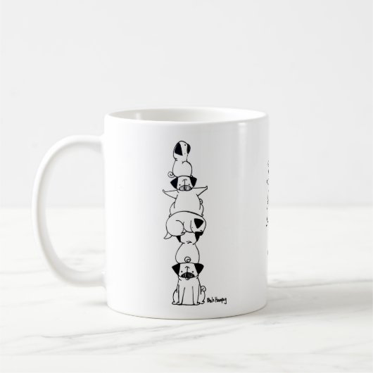 Mops-Totem Kaffeetasse (Links)