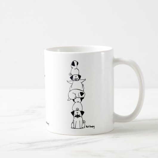Mops-Totem Kaffeetasse (Rechts)