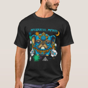 Mops Totenkopf Candy 5 PROGRESO MEXICO T-Shirt