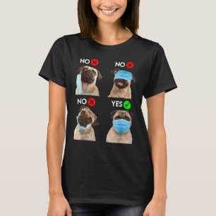 Mops tragen Gesichtsmaske rechte soziale Distanz H T-Shirt