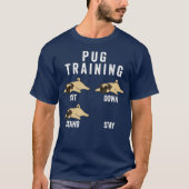 Mops-Trainingshund T-Shirt (Vorderseite)