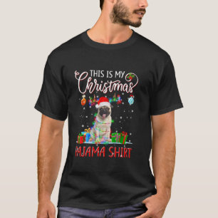 Mops Tree Light Dog Xmas Das ist mein Weihnachtsbu T-Shirt