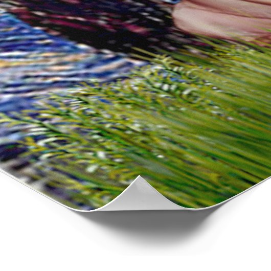 Mops Trio (1F,2B) - Starry Night Poster (Ecke)