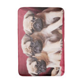 Mops-Triplets Badematte (Vorderseite Vertikal)