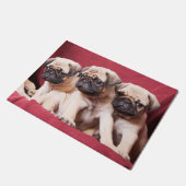 Mops-Triplets Fußmatte (Schrägansicht)