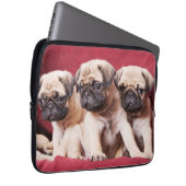 Mops Triplets Laptopschutzhülle (Vorne Rechts)