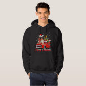 Mops Trucker Frohe Weihnachten Hoodie (Vorne ganz)